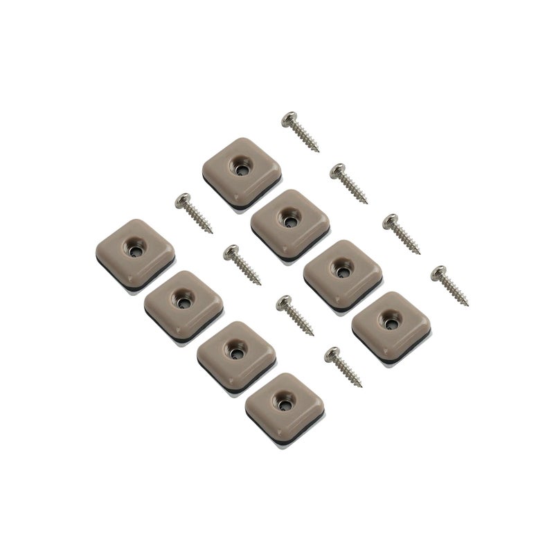 Shepherd Hardware 9240 1-Inch Square Adhesive, Slide Glide Furniture Sliders, 8-Pack - Image 1